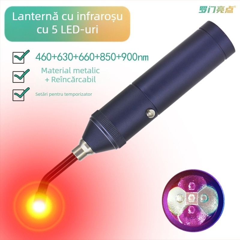 Lanternă de mână T9748, LED 15W, rază 20 m, baterie 18650, timp de încărcare 5 h