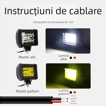 Kevanly Drum Work Light LED 12V, 6500K, durată de viață 50.000 ore