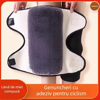 Qingyun Genunchi căptuți cu fleece pentru adulți – manșete încălzitoare pentru ciclism, toamna 2025
