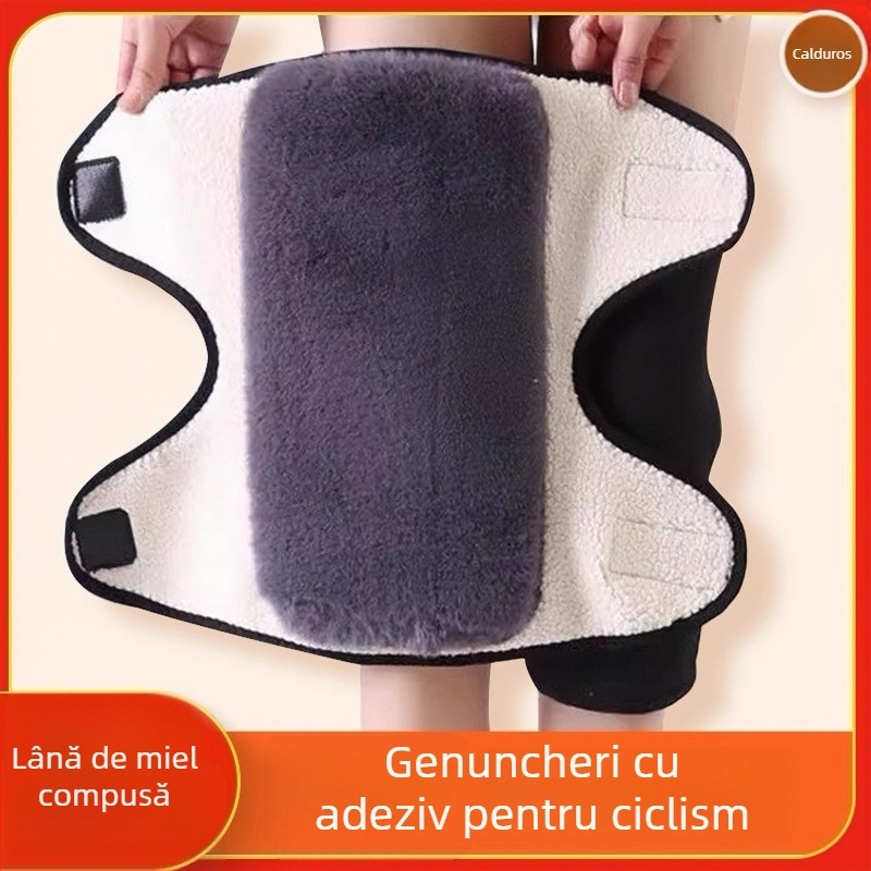 Qingyun Genunchi căptuți cu fleece pentru adulți – manșete încălzitoare pentru ciclism, toamna 2025