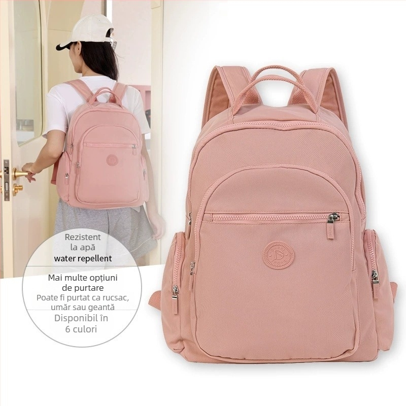 Duobaijia rucsac, stil urban, din Oxford, capacitate mare, buzunar pentru laptop, buzunare cu fermoar, căptușeală din nylon