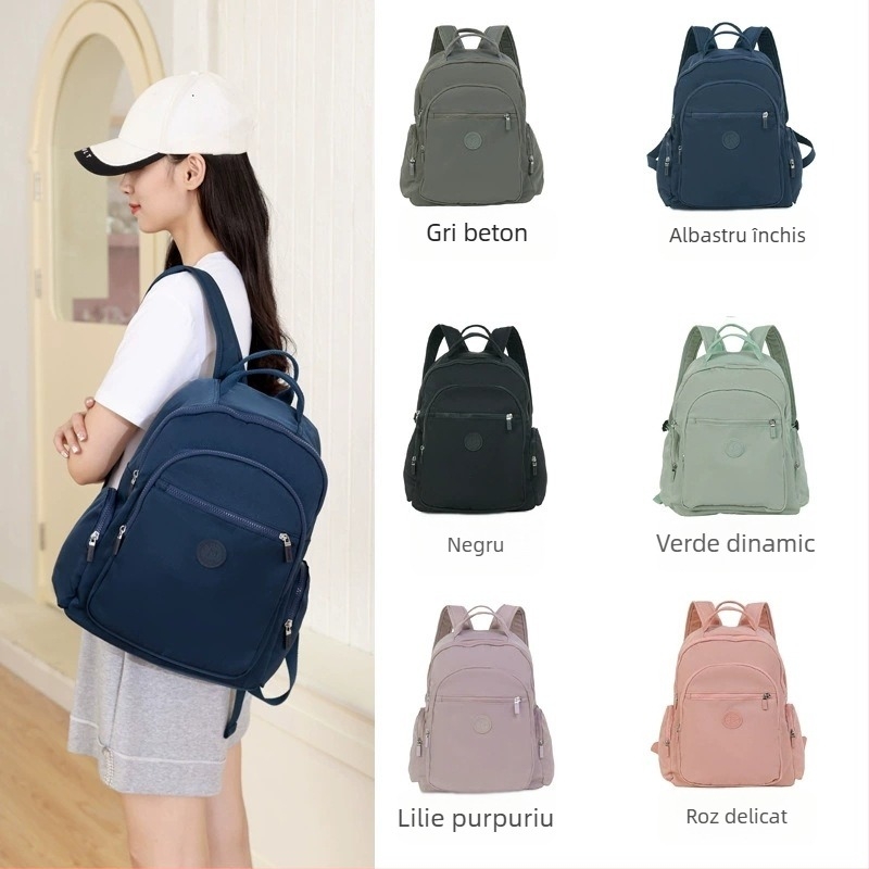 Duobaijia rucsac, stil urban, din Oxford, capacitate mare, buzunar pentru laptop, buzunare cu fermoar, căptușeală din nylon