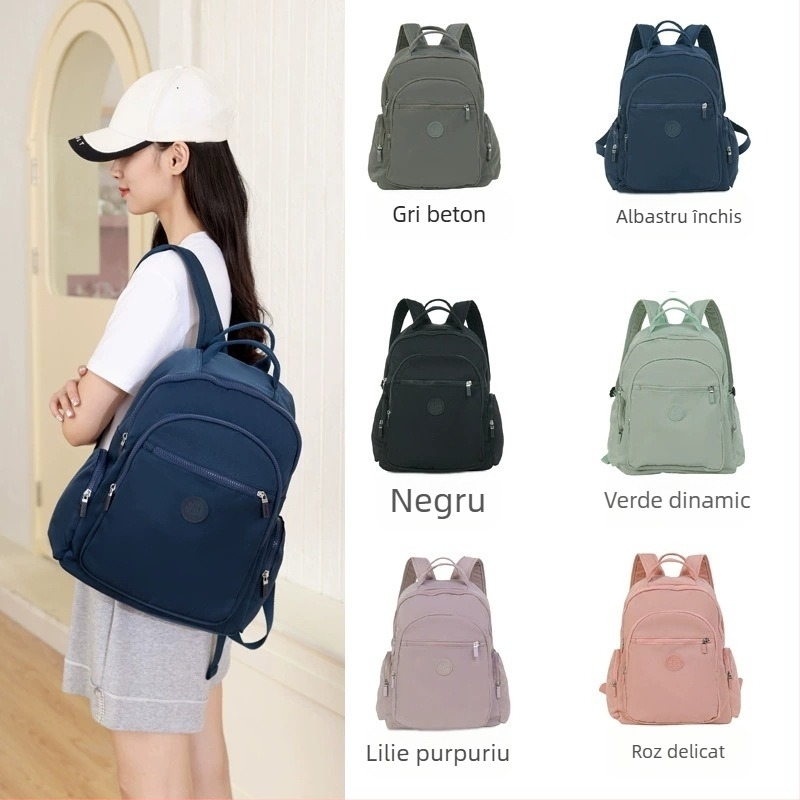 Duobaijia rucsac, stil urban, din Oxford, capacitate mare, buzunar pentru laptop, buzunare cu fermoar, căptușeală din nylon