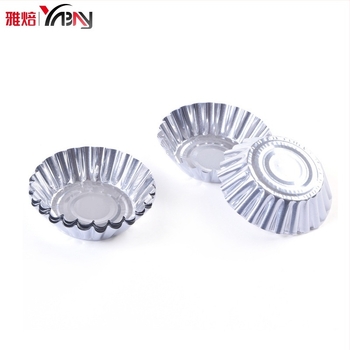 Formă de tartă din folie de aluminiu, rotundă, cu model floral, pentru coacere, pachet 50 buc