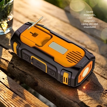 X103 Lumină de lucru portabilă: Dual-Magnet, LED dublu, baterie cu capacitate mare, autonomie 100 de ore, pentru reparații de cort