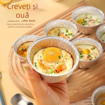 Formă din folie de aluminiu pentru tartă cu ou în air fryer, de calitate alimentară, rezistentă la temperaturi înalte, reutilizabilă