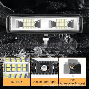 Lumină de lucru pentru mașini și motociclete, 16 LED, 48W, 12-60V, 1000lm, 6500K