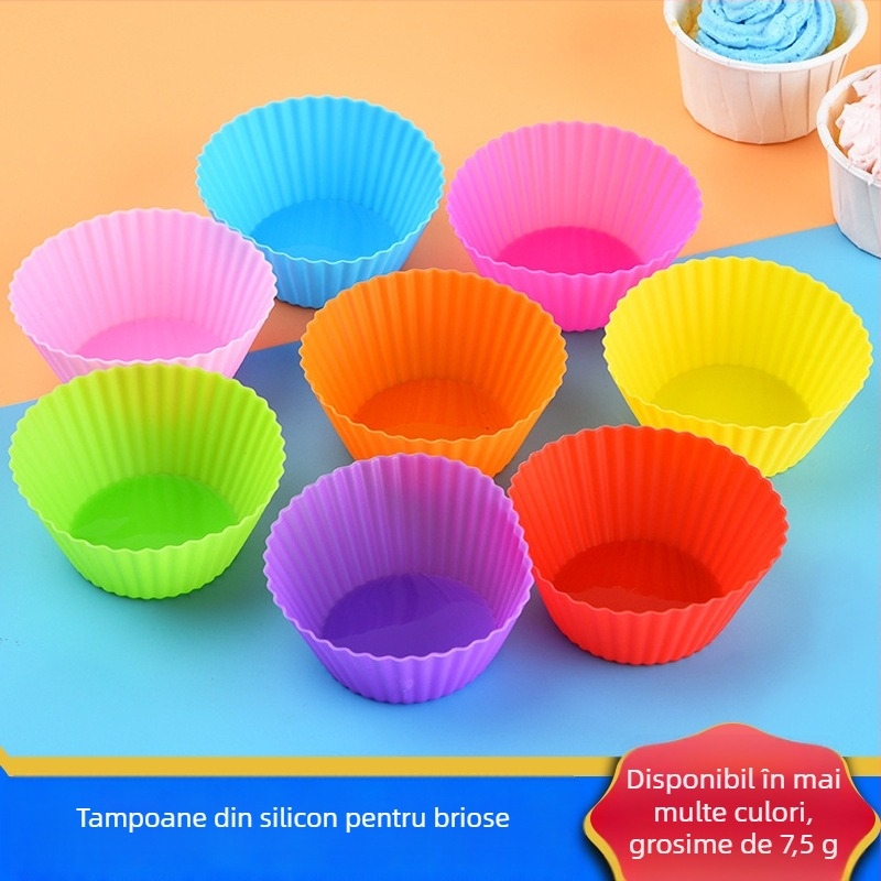 Formă circulară din silicon pentru brioșe, budinci și tarte cu ouă