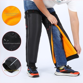 Protecții pentru genunchi de iarnă pentru biciclete electrice/motociclete, cu căptușeală din fleece, impermeabile, rezistente la vânt și cu căptușeală groasă