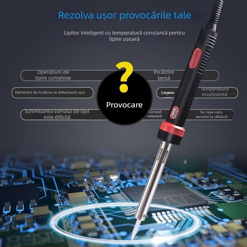 Set fier de lipit electric pentru uz casnic – 220V, mâner din plastic, pentru sudură și întreținere