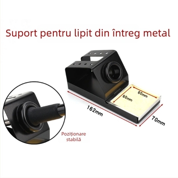 936 Suport pentru fier de lipit – aliaj de aluminiu, design anti-cădere, burete de curățare pentru temperaturi înalte (YG TOOLS)