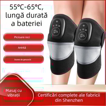 Genunchiere cu masaj încălzire cu lumină roșie, 45–65°C, 7,5 W, DC5V/2A, fără fir
