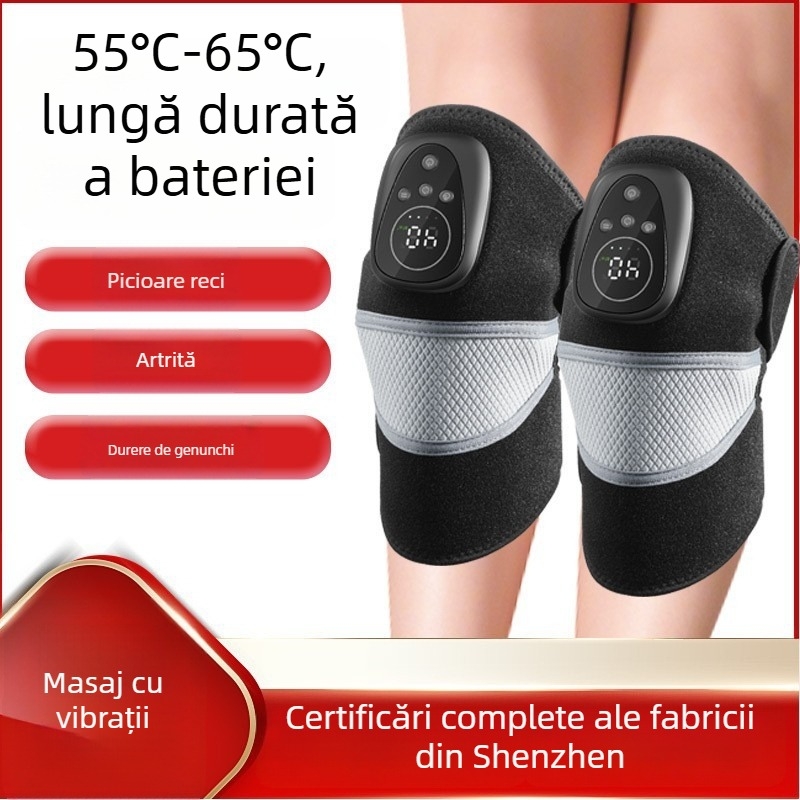 Genunchiere cu masaj încălzire cu lumină roșie, 45–65°C, 7,5 W, DC5V/2A, fără fir