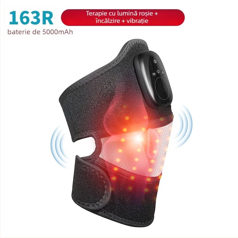 Genunchiere cu masaj încălzire cu lumină roșie, 45–65°C, 7,5 W, DC5V/2A, fără fir