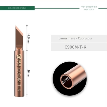 936 Vârf de lipire din cupru pur, încălzire internă, vârf nemagnetic, corn de sudură pentru sudură plastică