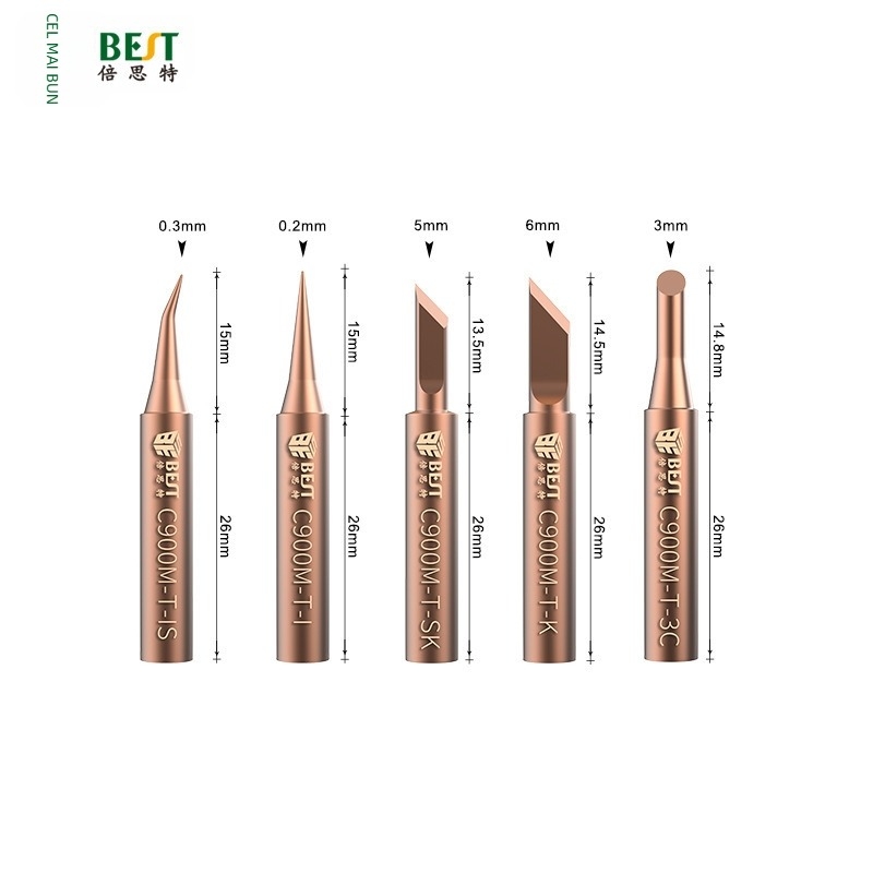 936 Vârf de lipire din cupru pur, încălzire internă, vârf nemagnetic, corn de sudură pentru sudură plastică