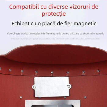 Mască de sudură magnetică cu suport pentru cap și braț rabatabil – accesoriu
