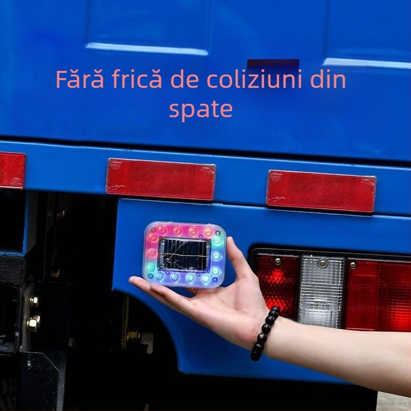Lampa solară de avertizare pentru mașini și camioane – montaj magnetic robust, impermeabilă, strob iluminat extrem de strălucitor și indicator de lățime