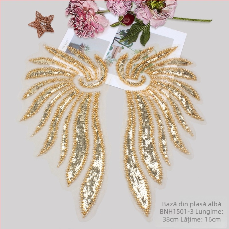 Colier din mărgele cu motive florale – Accesoriu lucrat manual pentru rochii de mireasă DIY și ținute de scenă (Min Yu, Adulți, Primăvara 2023)