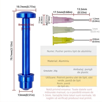 Flux de lipit tip seringă, aliaj de aluminiu, pastă de lipit, Dr. Giant