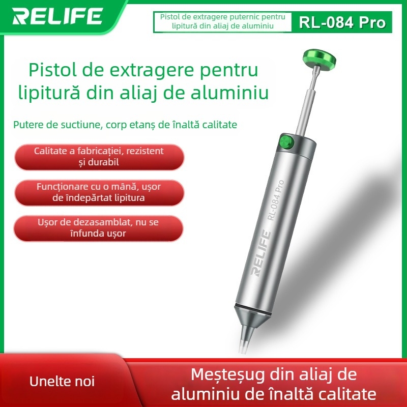 Pușcă manuală de aspirație a staniului din aliaj de aluminiu, pentru sudură și eliminarea reziduurilor de sudură