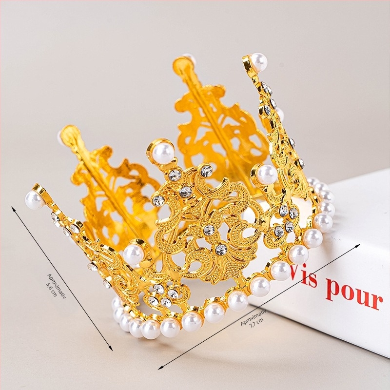 Coroană pentru păr din aliaj – stil vedetă, pentru femei, placare electrolitică, accesoriu de nuntă