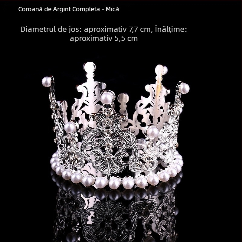 Coroană pentru păr din aliaj – stil vedetă, pentru femei, placare electrolitică, accesoriu de nuntă