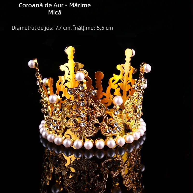 Coroană pentru păr din aliaj – stil vedetă, pentru femei, placare electrolitică, accesoriu de nuntă