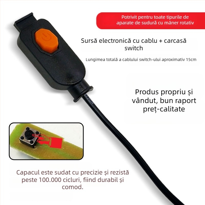 Cabos întrerupător electronic pentru pistol de sudură cu arc argon, întrerupător de sudură în stil european, întrerupător electronic pentru tăiere cu plasmă, acționare manuală, construcție manuală