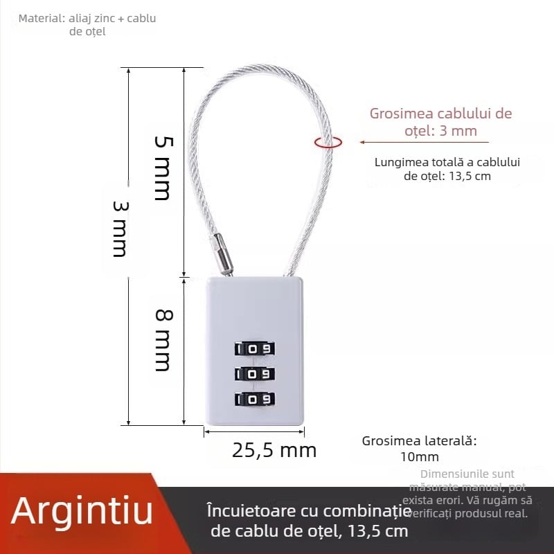 Încuietoare cu cod pentru dulapuri și bagaje — model FXGS, utilizare universală, tip încuietoare numerică, marcă Shouli