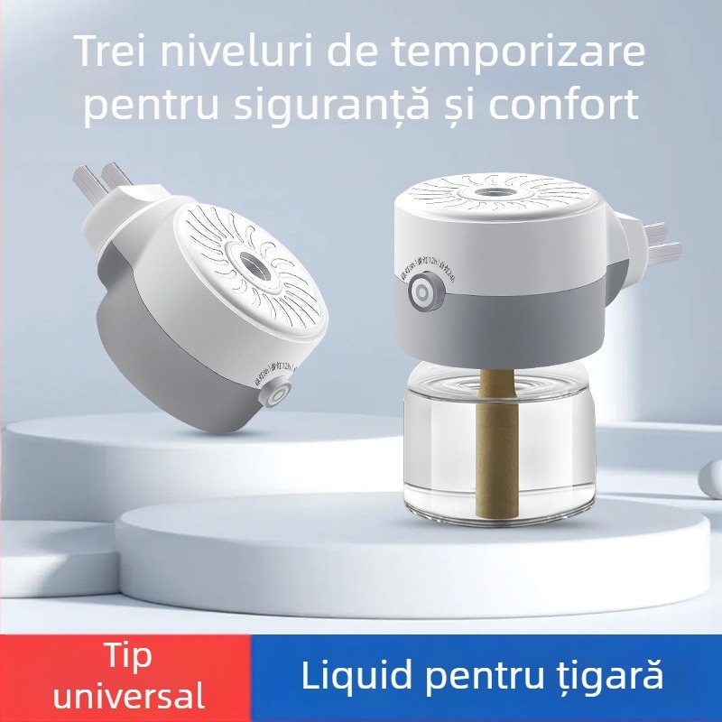 Încălzitor electric pentru lichid repelent împotriva țânțarilor, cu temporizator și temperatură constantă, siguranță anti-arzire — Cat Neighbor, Formă solidă, Specificația A, Fără parfum, Fără toxine