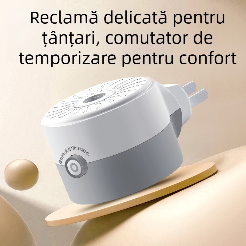Încălzitor electric pentru lichid repelent împotriva țânțarilor, cu temporizator și temperatură constantă, siguranță anti-arzire — Cat Neighbor, Formă solidă, Specificația A, Fără parfum, Fără toxine