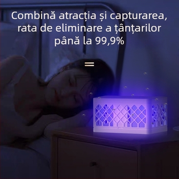 Lampă pentru combaterea țânțarilor cu baterie încorporată, LED, acoperire până la 10 m², carcasă ABS, autonomie baterie 1–3 h