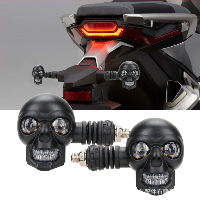 Modificare ghidon motocicletă Model craniu 12V ABS Universal Personalizare disponibilă