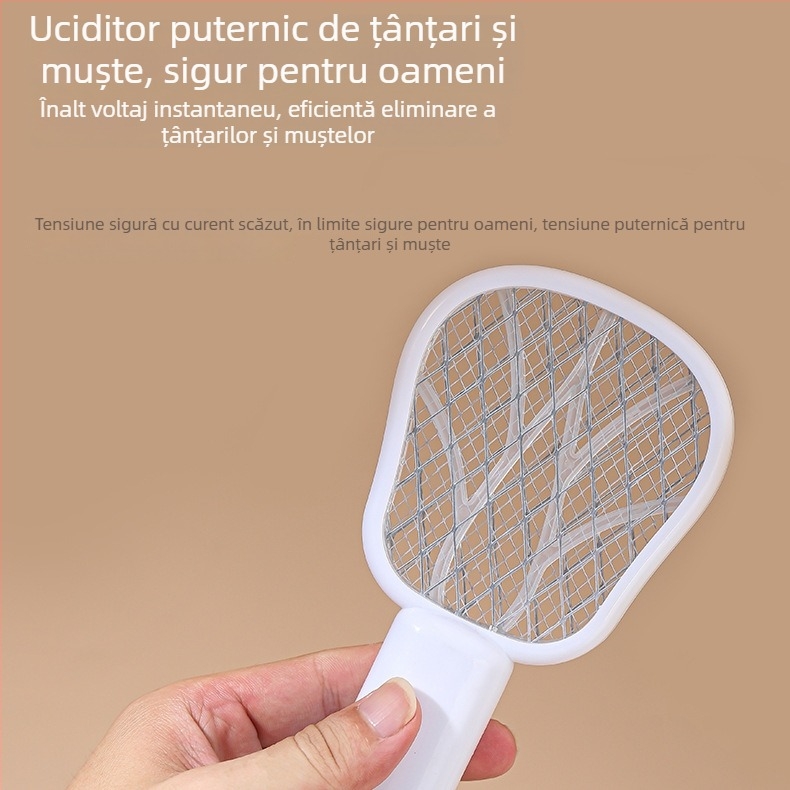 Dispozitiv electric pentru țânțari – mini 3-în-1, atracție automată, uz casnic, până la 10 m², iluminare LED, șoc electric manual