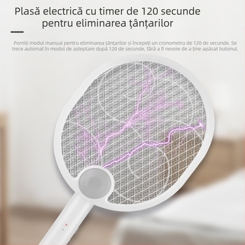 Lovitoare electrică pentru țânțari, pliabilă, încărcare USB, baterie încorporată 1000-1600 mAh, LED, plasă de aluminiu