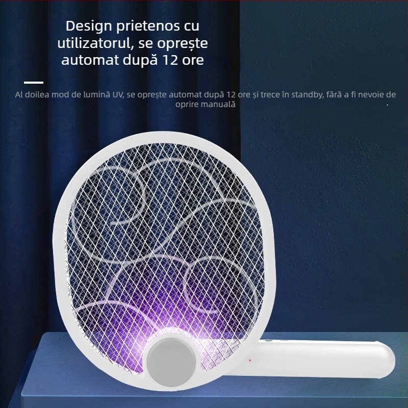 Lovitoare electrică pentru țânțari, pliabilă, încărcare USB, baterie încorporată 1000-1600 mAh, LED, plasă de aluminiu