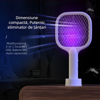 Ucigaș electric de țânțari 2 în 1, montaj pe perete, baterie încorporată reîncărcabilă, LED, acoperire 11–20㎡, reglaj multiplu