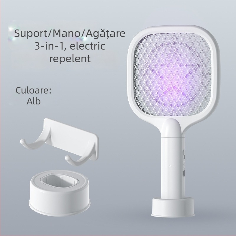 Ucigaș electric de țânțari 2 în 1, montaj pe perete, baterie încorporată reîncărcabilă, LED, acoperire 11–20㎡, reglaj multiplu