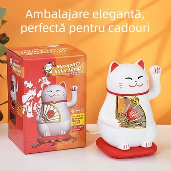 Lampă anti țânțari cu LED, cap de captură prin aspirație, lumină ambientală, carcasă PP, potrivită pentru până la 10 m²