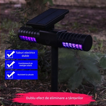 Lampa electrică pentru combaterea țânțarilor cu LED, exterior impermeabil, baterie încorporată, acoperire 11–20 m², încărcare 5–8 ore