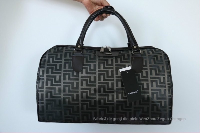 Geantă pliabilă impermeabilă pentru afaceri, nailon, respirabilă, rezistență la uzură, model geometric, curea de umăr, model 401