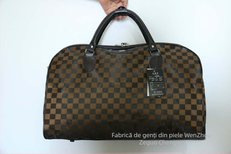 Geantă pliabilă impermeabilă pentru afaceri, nailon, respirabilă, rezistență la uzură, model geometric, curea de umăr, model 401