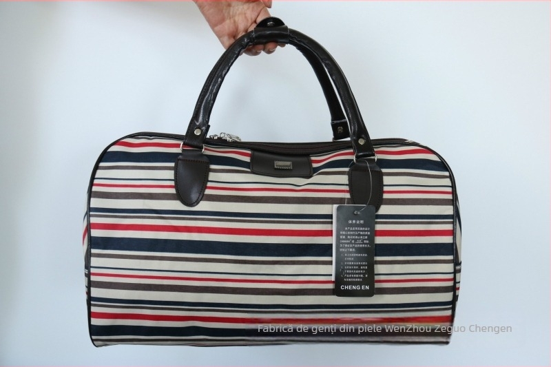 Geantă pliabilă impermeabilă pentru afaceri, nailon, respirabilă, rezistență la uzură, model geometric, curea de umăr, model 401