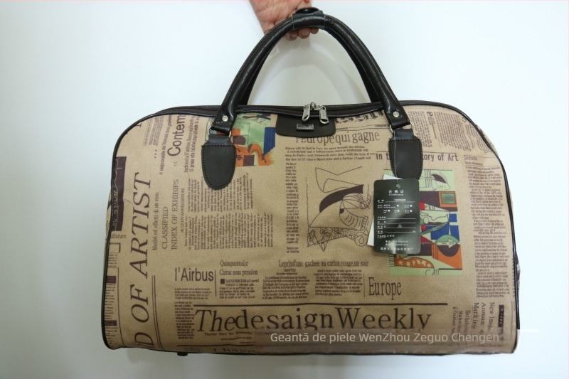 Geantă pliabilă impermeabilă pentru afaceri, nailon, respirabilă, rezistență la uzură, model geometric, curea de umăr, model 401