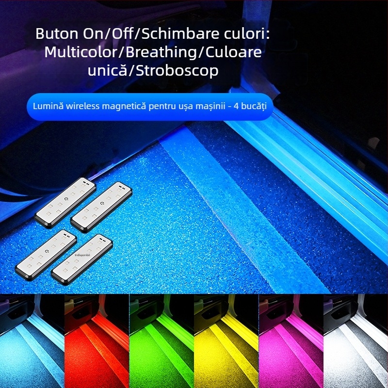 Lumină de avertizare pentru ușă cu LED 5W, 12V, IP68, universal