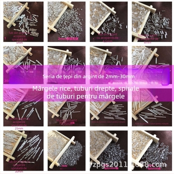 Mărgele tubulare din sticlă, electroplacate, formă tubulară, origine Chaozhou