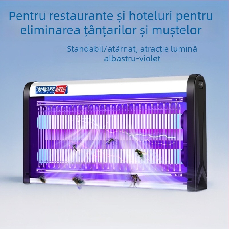 Lampă ucigașă de țânțari și muște, LED, montată pe perete, interior, 6W, 220V, pentru restaurante, hoteluri și magazine