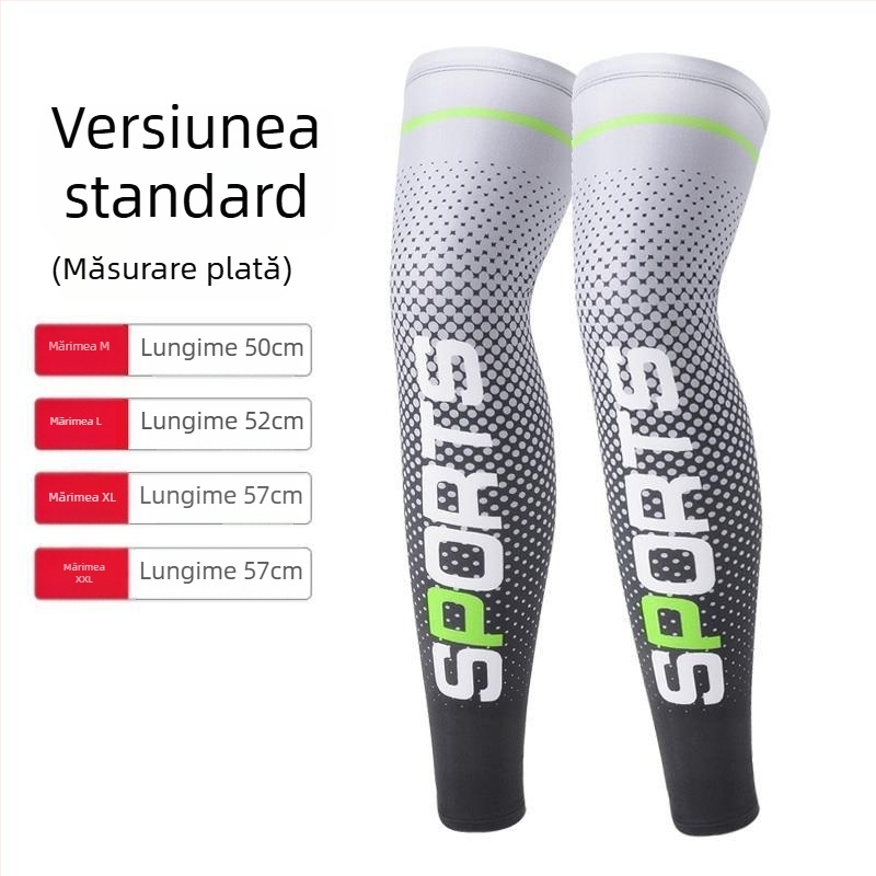 Ice Tray Mancheta pentru picior pentru ciclism de vară – Protecție UV, Lycra Ice Silk, Uscare rapidă, Protecție anti-alunecare a genunchilor