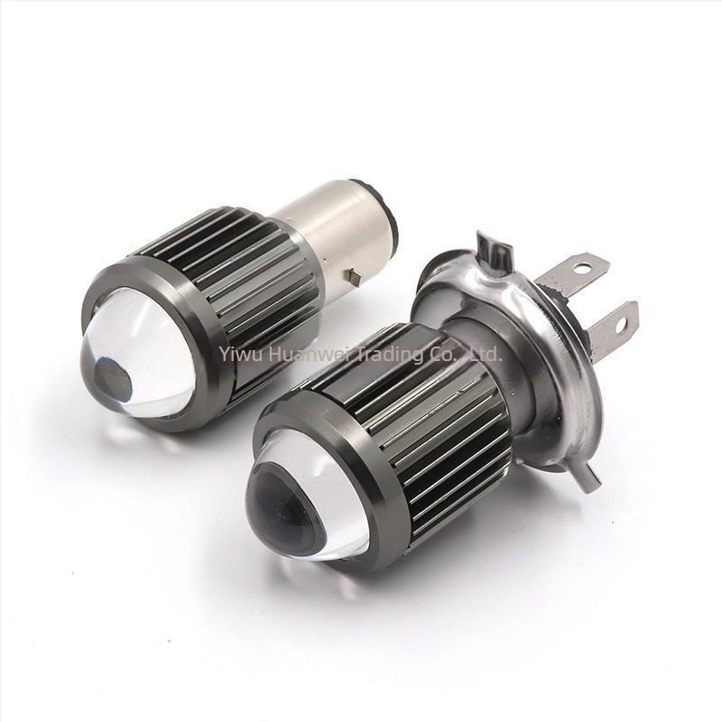 Far LED frontal pentru motociclete și vehicule electrice, cu lentilă, iluminare duală, carcasă din aluminiu, 12-80V, IP65